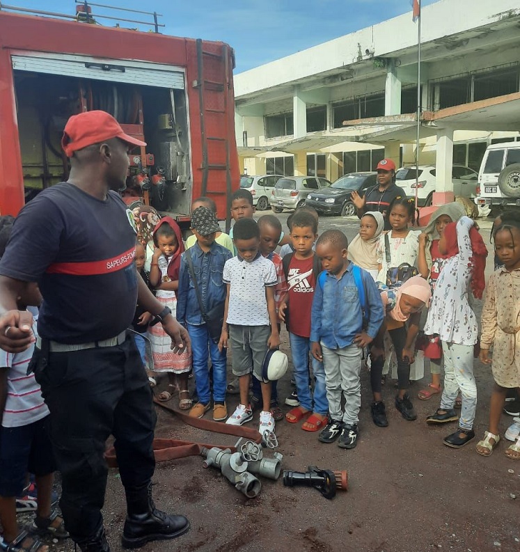 L’école les Pouffins en immersion à la Sécurité civile